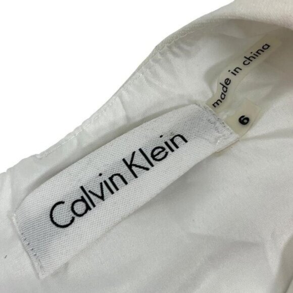 Calvin Klein White & Grey Midi Shift Dress size 6 - Picture 3 of 7